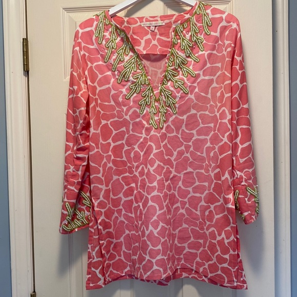 Barbara Gerwit Beaded Tunic w/flaws - Picture 1 of 7
